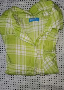 Green Plaid Flannel Shirt