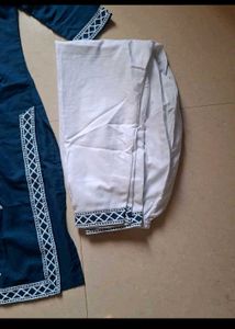 Embroidered  Chikni Kari Kurti Set