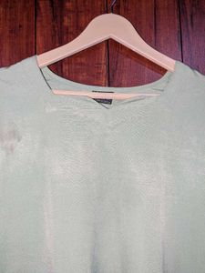 Green Frock &amp; Shalwar Set – Cotton Blend