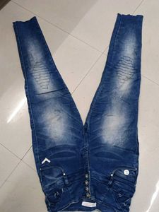 Lotus Embellished Denim Jeans