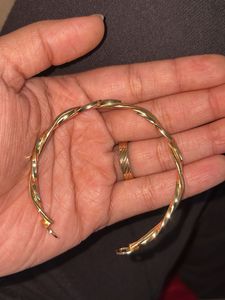 Twisted Hoop Bangle Bracelet