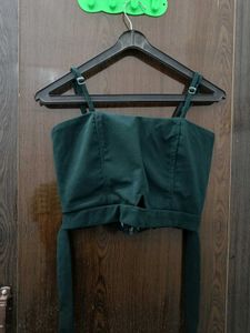 Green Crop Top