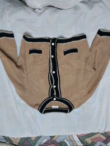 Warm Korean Button Up Sweater