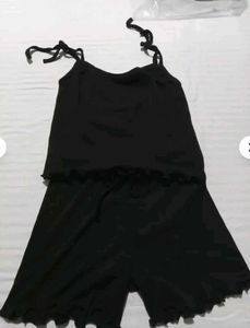 Cute Black Two-Piece Set