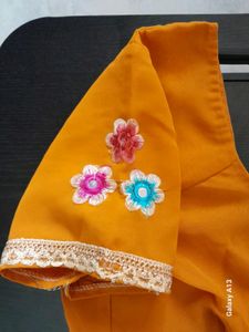 Mustard Floral Saree