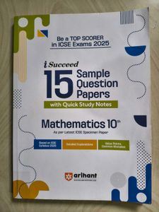 ICSE Class 10 English Paper-2, math arihant questi