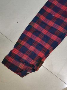 Red Plaid Shirt Dress
