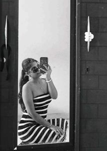 Stylish Black &amp; White Striped Bodycon Dress