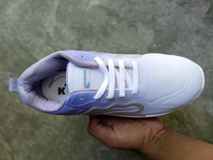 White & Lavender Fashion Sneakers