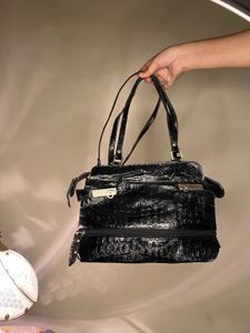 CROC Leather Black bag