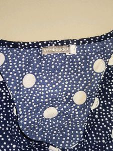 Polka Dot High Low Dress French Brand