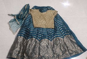 Green &amp; Gold Lehenga choli