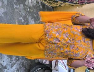 Yellow Embroidered Kurta Set