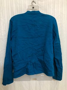 CHICO&#39;S Aqua Stretch  Button Down Casual Jacket