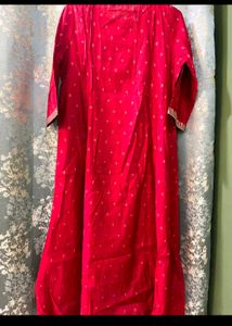 Red Embroidered Kurti