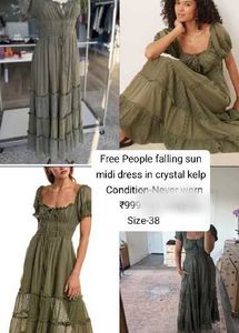Free People falling sun Midi Dress
