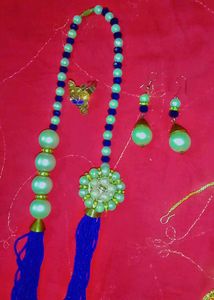 Elegant Blue Rajputi Set With Free Ring Available
