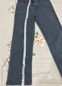 Gray Straight Leg Jeans