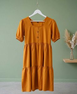 Tiered Puff Sleeve Dress