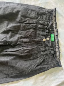 Benetton High-Waisted Paperbag Jeans