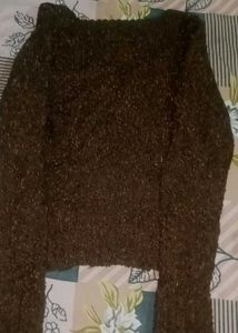 Stylish Brown Knit Sweater