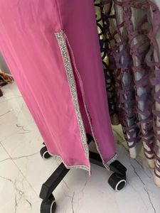 Pink Skirt &amp; Embellished Top Set