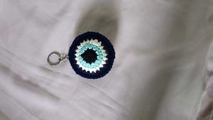 Crochet Evil Eye Keychain 🧿