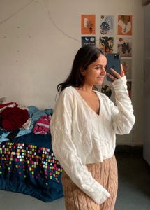 Comfy White V-Neck Top