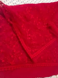 Majestic Red Saree