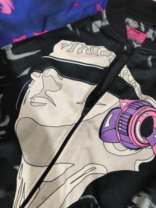 Graphic Print Bomber Jacket