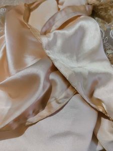 Peach Net Embroidered Skirt