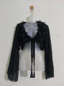 Black Embellished Shrug