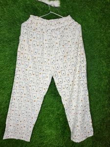 White Printed Pant