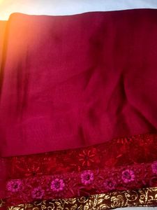 Awesome 👌wine Colour Saree