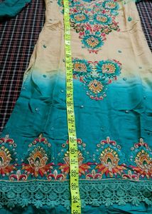 Embroidered Teal Salwar Kameez