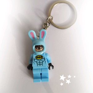Lego Bunny Batman Keychain