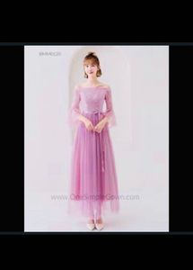Tulle Bridesmaid Pink Gown Type Dress