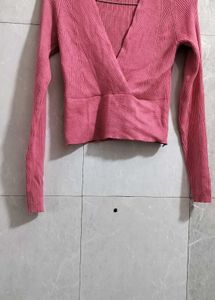 Stylish Pink Sweater Top