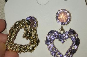 Luxury Gemstone Heart Earrings