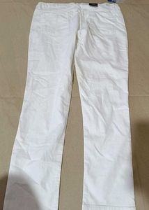 DNMX White Slim Fit Denim Jeans, 34 SIZE