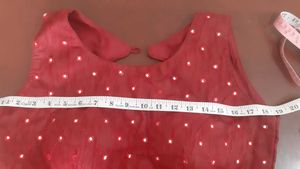 Maroon Mirror Work Padded Blouse