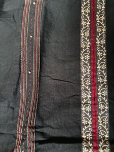 Black Tunic Top with Embellished Sleeves