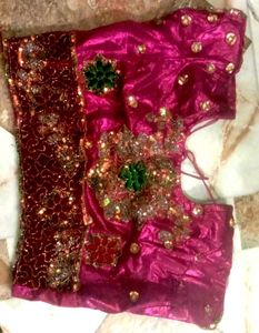 Pink Indian Outfit with Sequins Bridal Lehenga 😍