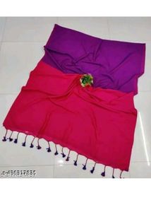 2 Shades Green 💚 Pure Cotton Saree