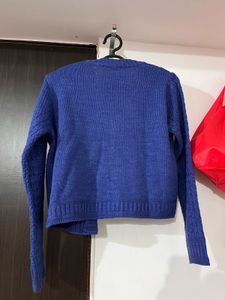 Dressbery Women Blue Cardigan Sweater