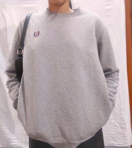Pinteresty solid grey oversized sweatshirt