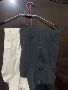 set of 2 cargo H&amp;M linen shirts