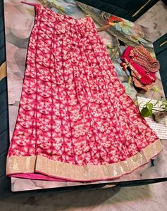 Pink Skirt And Dupatta