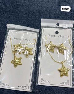 TRENDY ANTITARNISH SS CHAIN PENDANT SET ANY 1@399