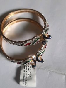 Peacock Bangles Set Of 2